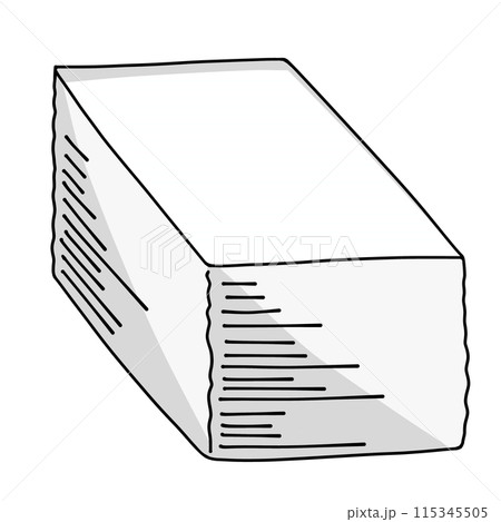ゆるめシンプルな書類の束 ベタ塗り ゆるめシンプルな書類の束 ベタ塗り 115345505