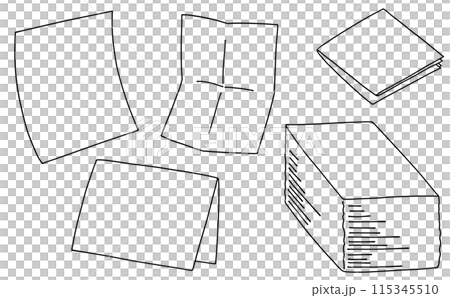 寬鬆簡單紙套裝1 線描 115345510
