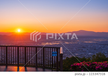 西蔵王公園展望広場・夕景 115347316