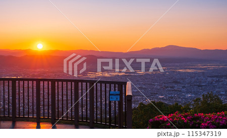 西蔵王公園展望広場・夕景 115347319