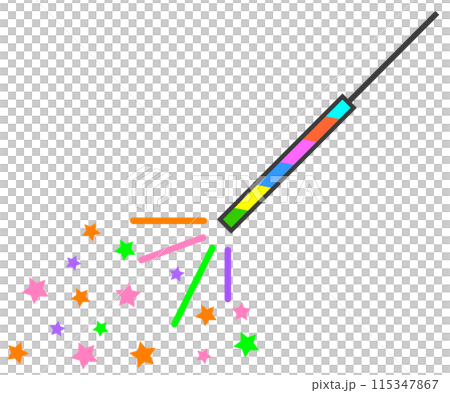 Illustration of hand-held fireworks, a seasonal sight to enjoy during summer vacation Illustration of hand-held fireworks, a seasonal sight to enjoy during summer vacation 115347867