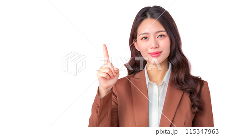 No.1を表す女性のコンセプト、背景透かし、PNG 115347963