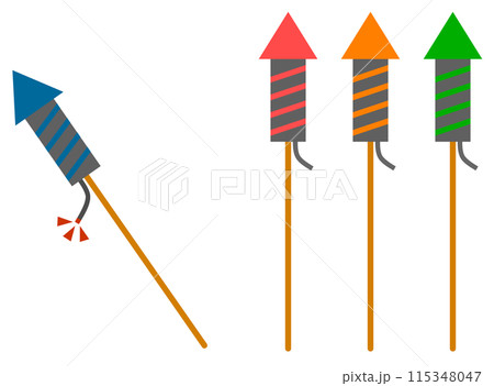 動物避けにも使われる飛んで爆発するロケット花火 115348047