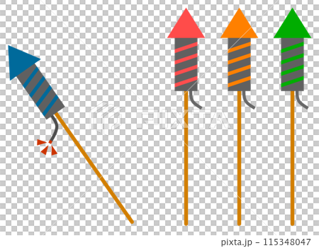 動物避けにも使われる飛んで爆発するロケット花火 115348047