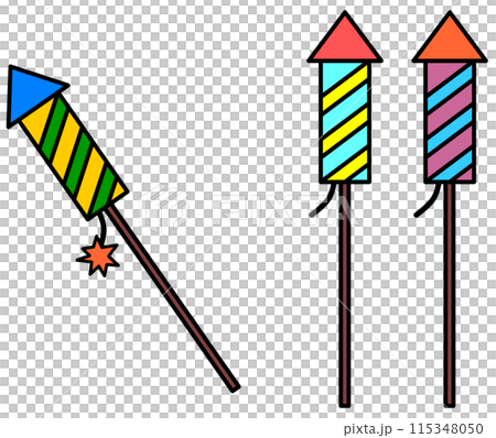 動物避けにも使われる飛んで爆発するロケット花火 115348050