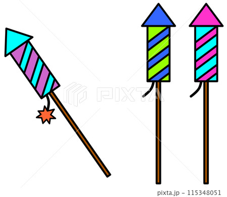 動物避けにも使われる飛んで爆発するロケット花火 115348051