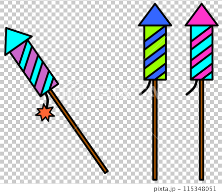 動物避けにも使われる飛んで爆発するロケット花火 115348051