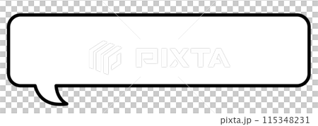 簡單的語音氣泡水平長角左 簡單的語音氣泡水平長角左 115348231