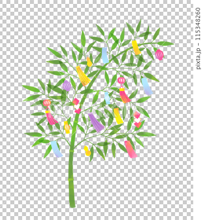 七夕　笹飾り 115348260