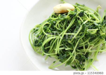 豆苗のにんにく炒め 豆苗のにんにく炒め 115348960