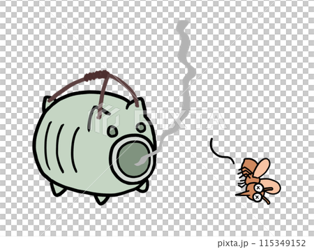 Illustration of mosquito coils used to ward off insects (pig type) Illustration of mosquito coils used to ward off insects (pig type) 115349152