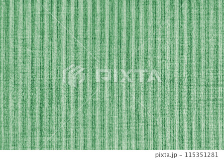 Ridge texture background of velour corduroy green cloth. Large ribbed, coarse weaving fabric 115351281