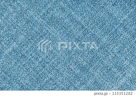Jacquard woven diagonal coarse weave texture upholstery blue fabric. 115351282