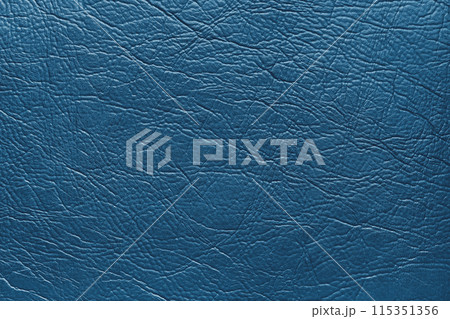 Genuine blue leather rough texture, natural animal skin, luxury vintage cowhide background 115351356