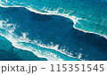 Tropical seascape in aerial perspective. AI generated illustration 115351545