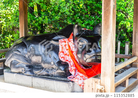 京都市上京区馬喰町の北野天満宮 御神牛(なで牛) 京都市上京区馬喰町の北野天満宮 御神牛(なで牛) 115352885