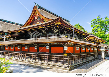 京都市上京区馬喰町の北野天満宮 本殿(国宝) 京都市上京区馬喰町の北野天満宮 本殿(国宝) 115352887