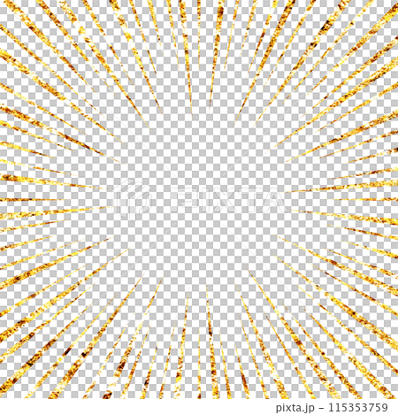 Illustration of glittering gold concentrated lines Illustration of glittering gold concentrated lines 115353759
