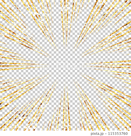Illustration of glittering gold concentrated lines Illustration of glittering gold concentrated lines 115353760