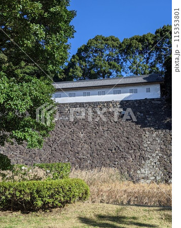 皇居東御苑にある三の丸の石垣 皇居東御苑にある三の丸の石垣 115353801