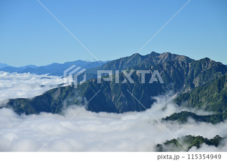 北アルプス白馬岳、鑓ヶ岳、鹿島槍 115354949