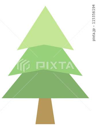 シンプルな杉の木のイラスト 115356194
