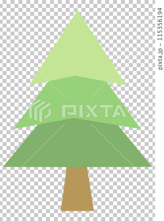 シンプルな杉の木のイラスト 115356194