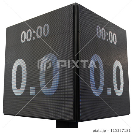 Isolated led panel with score 0 - 0. 115357181