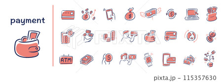 金融アイコンイラスト 115357630