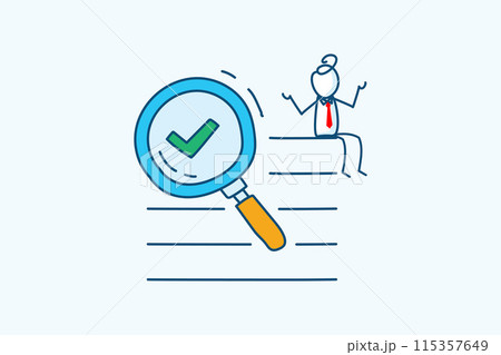 businessman stick figure character with...のイラスト素材 [115357649] - PIXTA