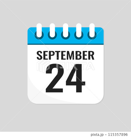 Icon page calendar day - 24 September 115357896