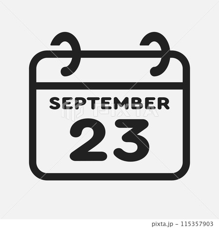 Icon page calendar day - 23 September 115357903