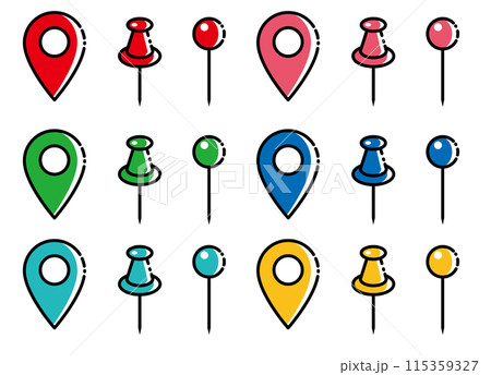 ピン　マップピン　セット 115359327