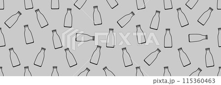 Glass bottle of milk. 115360463