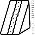 サンドウィッチのアイコン 115361170