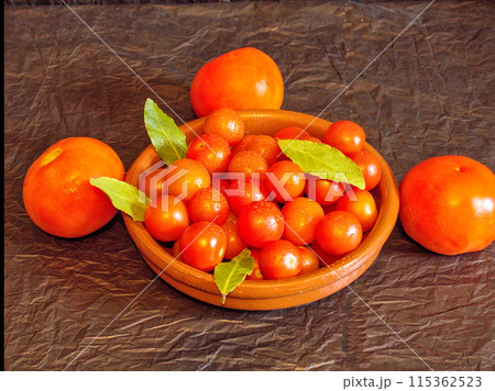 freshly picked natural red ripe tomatoes 115362523