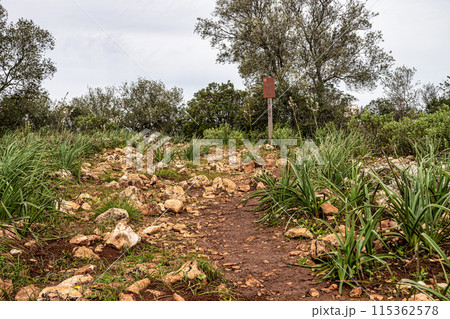 Hiking to the Rocha da Pena in Algarve region, Portugal, Hiking to the Rocha da Pena in Algarve region, Portugal, 115362578
