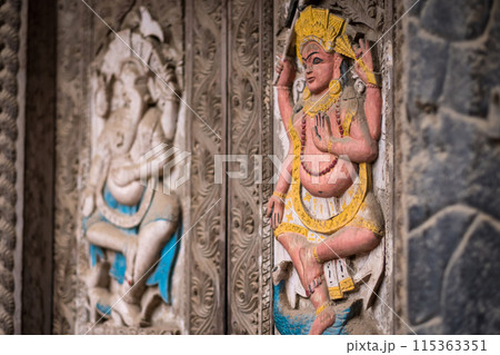 Image of Nepalese god, Kathmandu Image of Nepalese god, Kathmandu 115363351