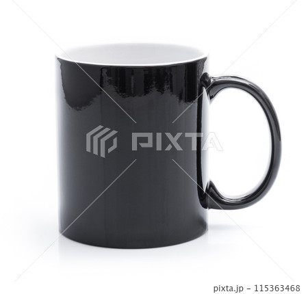 Black cup on white 115363468