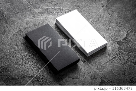Black paper business card template Black paper business card template 115363475