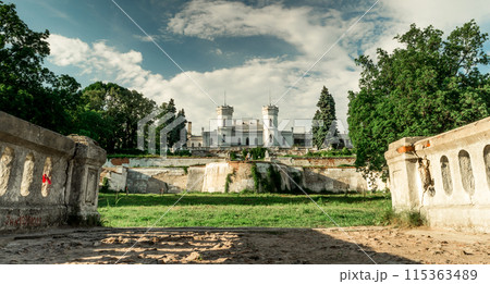 White Swan castle in Sharivka park, Kharkiv region White Swan castle in Sharivka park, Kharkiv region 115363489