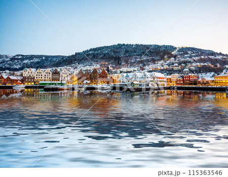 Famous Bryggen street in Norway Famous Bryggen street in Norway 115363546