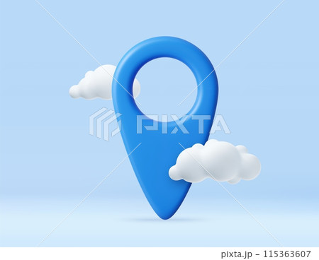 3d Mark location. Locate pin gps map. 115363607