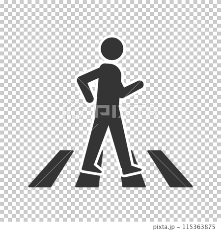 Icon of people walking on the road 115363875