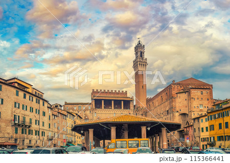 Mangia Tower in Siena Italy Mangia Tower in Siena Italy 115366441