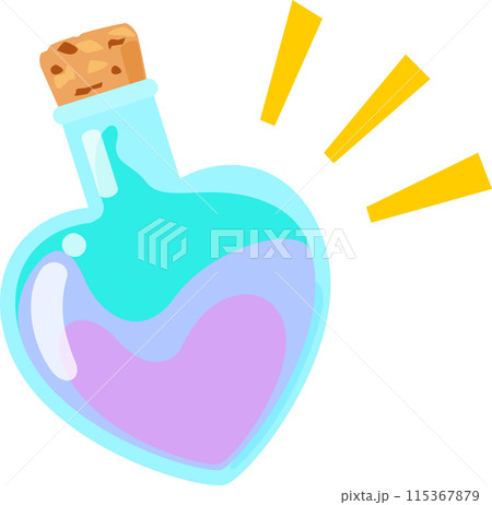 ハート型の小瓶に入った液体、ポーション 115367879