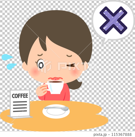 A woman didn't like the coffee at the cafe 115367888