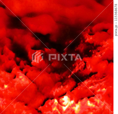 猛るように爆発する真っ赤な炎の正方形イメージイラストレーション 猛るように爆発する真っ赤な炎の正方形イメージイラストレーション 115368678