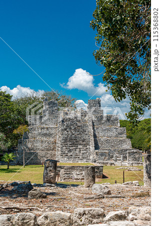 Archaeological site of El Meco, Cancun, Mexico Archaeological site of El Meco, Cancun, Mexico 115368802