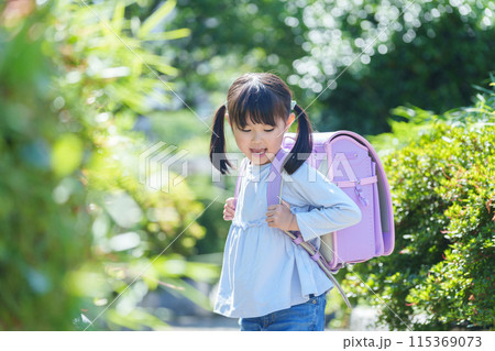 小学校に登校する小学生 小学校に登校する小学生 115369073